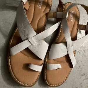 Born white sandals